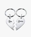 Portes Clés Duo Demi-Coeur Matchy Gravés