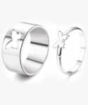 Ensemble de bagues en argent "Papillon" – Spécial couples