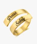 Bague Double Anneaux Double Prenoms