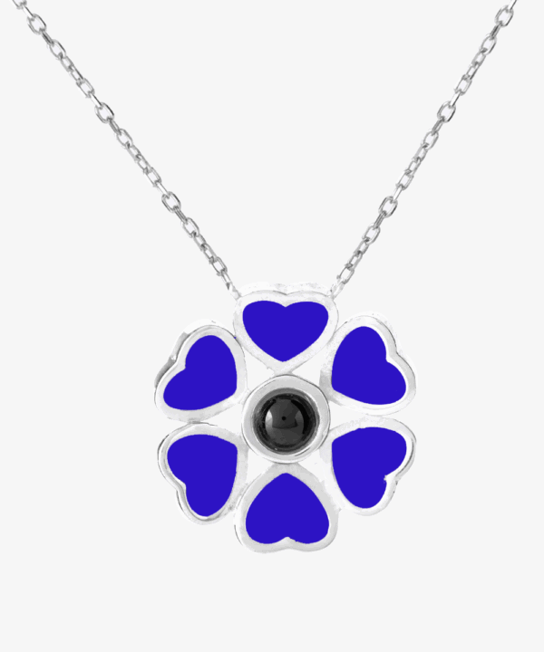 Collier Projection Magic Flower – Émaillé bleu