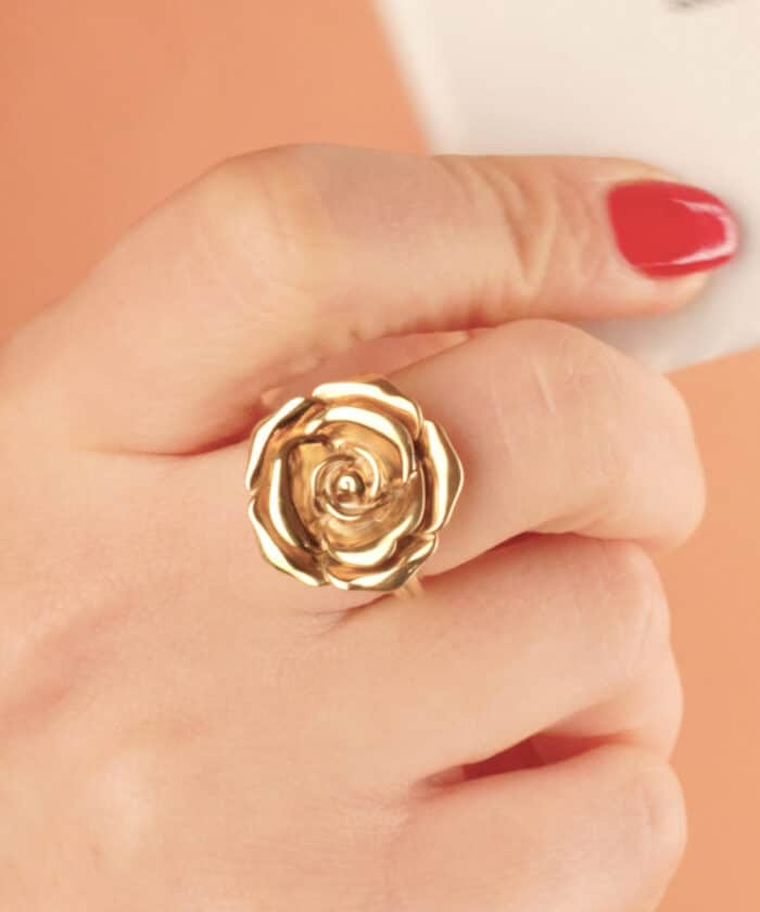 Bague Fleur Doré – Image 1