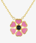 Collier Projection Magic Flower – Émail Rose