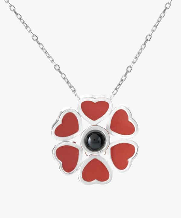 Collier Projection Magic Flower – Émaillé Rouge