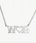 Collier Initiales Love Argent