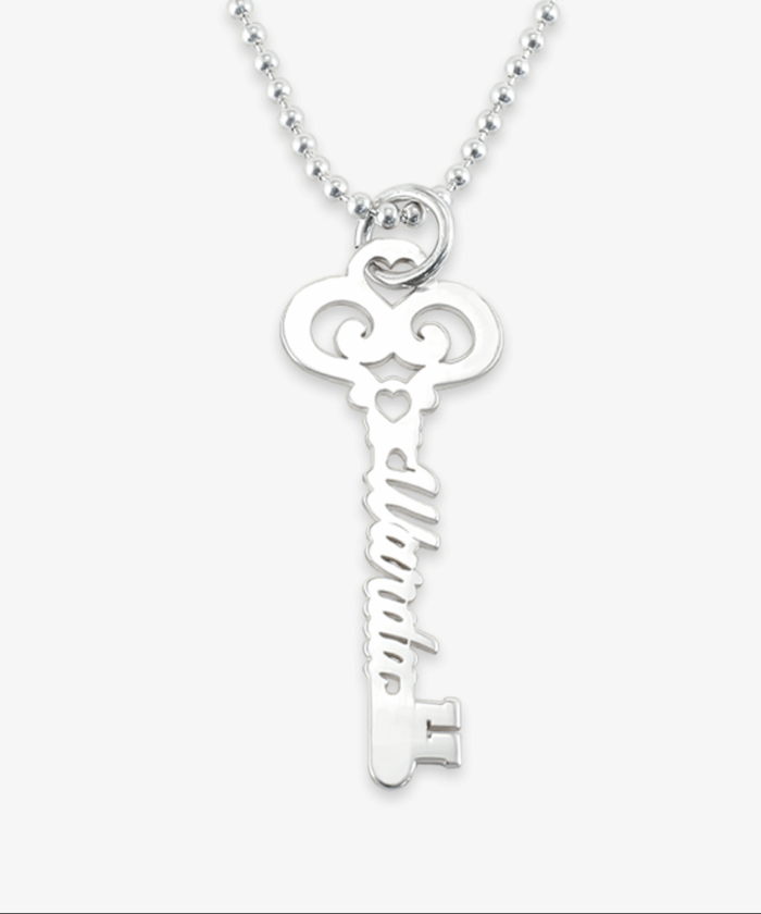 Collier Clé d'Amour Personnalisé avec Nom – Image 1