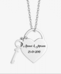 Collier La Clé de Mon Cœur Personnalisé