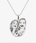 Collier Portrait Duo Personnalisé