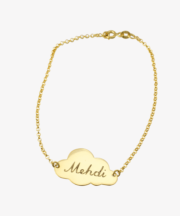 Bracelet Nuage Personnalisé Doré – Image 1